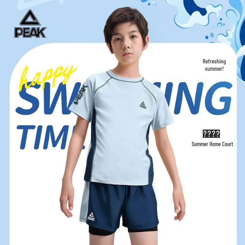 Peak Boys  Quick-Dry Split Swimsuit 130 светло-синий