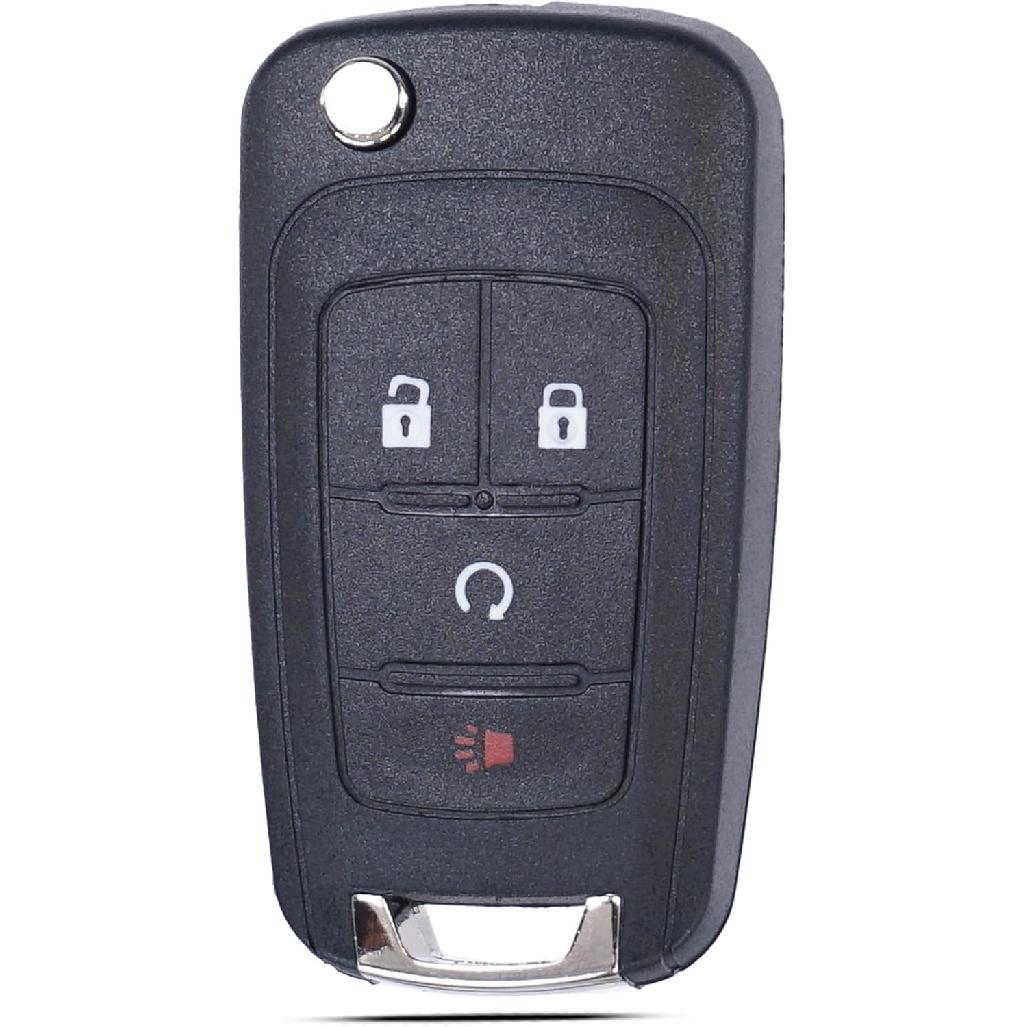 Чехол-брелок для ключа подходит для Chevrolet Sonic Trax Equinox Chevy Buick Encore GMC Terrain 4-кнопочный складной флип-пульт ДУ Чехол