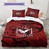 Al Ahly Pattern Bedding Set Quilt Cover Pillowcase Home Decor Gift (1 * Duvet Cover + 2 * Pillowcase, Without Core)