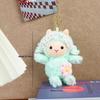 Soft Touch Fluffy Lamb Plush Keychain Cute Lace Flower Decor Bag Charm for Holiday Gifting