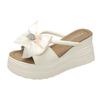 Internet Celebrity Slippers Women's Summer Wear 2025 New Small Thick Bottom Korean Version of Foreign Style Bow Beach Sandals