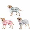 Coral Velvet Dog Bath Robe Quick-Dry Wearable Pet Ultra Absorbent Towel Adjustable Belly Strap Fully Wrapped Soft Bath Wrap
