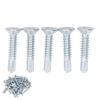 50PCS Cross Screws Galvanized Carbon Steel Self Drilling Screw Replacement 4.8x25mm Flat Head