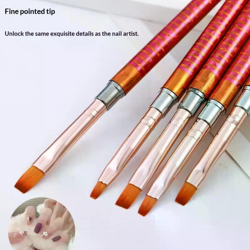 5Pcs Nails Art Dotting Pen Nails Brushes For Nails Art Accessories Tools Kits Nail Supplies For Professionals Manicure Set