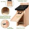 Bird Houses for Outside  Cedar Bird House Outdoor, Bluebird Finch Swallow Wren Chickadee Assembly Required