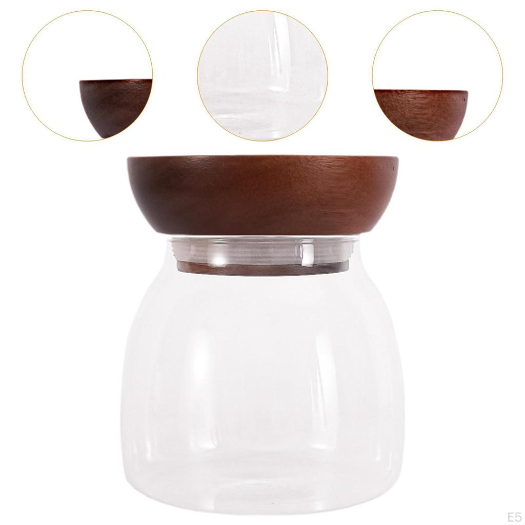 Klares Glasgefäß Lebensmittelbehälter Kaffee Modische Vorratsdose für die Küche
