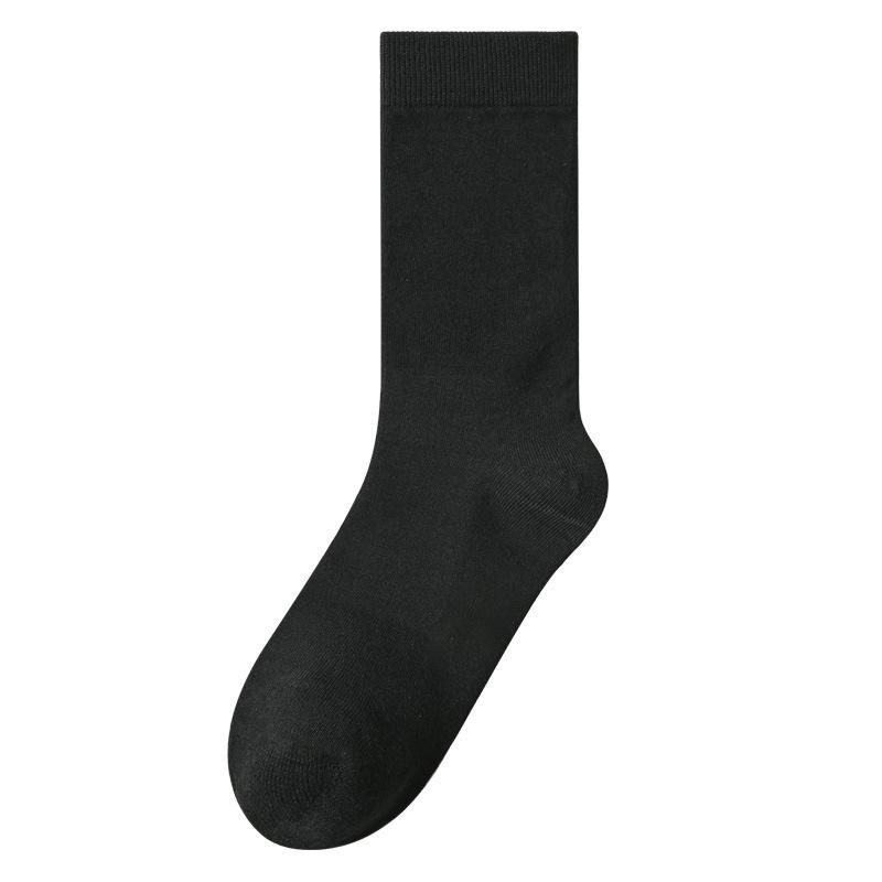 5 Paar Damen Frühling und Herbst Reine Baumwolle Einfarbig Reine Baumwolle Sport Verdickte Mittellange Socken