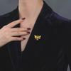 Korean Cute Bee Zircon Brooch: Elegant Enamel Pin for Personality & Style