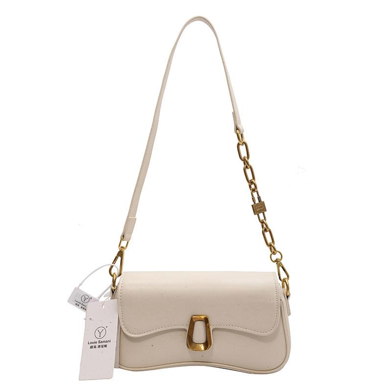 French Simple Underarm Shoulder Bag for Women  Spring New Fashion Chain Handbag Versatile Commute Crossbody Bags