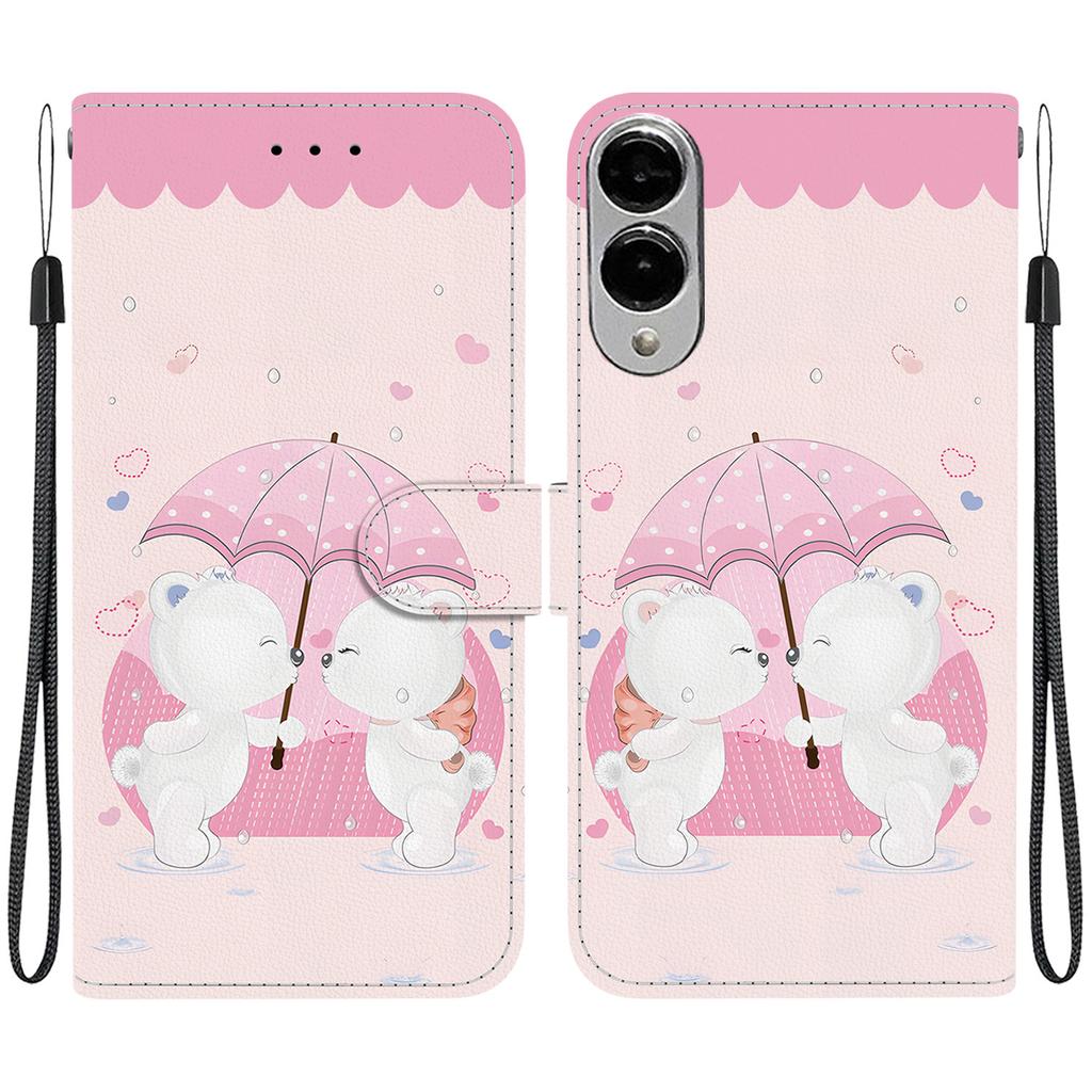 For Samsung Galaxy S25 Edge Case Pattern Printing Anti-Drop Leather Flip Wallet Phone Cover with Lanyard