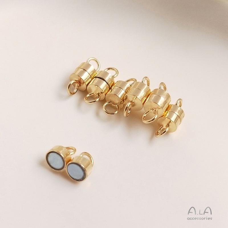14K Gold-Filled Magnetic Clasp Connector for DIY Bracelet Jewelry