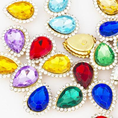 Acryl Sonnenblume Tropfen Bordüre Schleife Herz DIY Diamant Haar & Schuh Accessoire