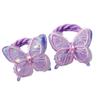 Sparkling Butterfly Hair Bands For Girls Stretchy Elastic Kids Hair Ties Non Slip Glitter Accessories For Toddlers