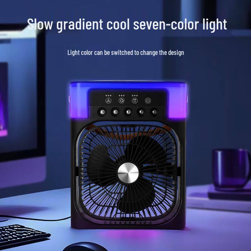 Compact USB Air Conditioner & Humidifier: Desktop Fan for Dorm/Outdoor with Water Cooling Feature