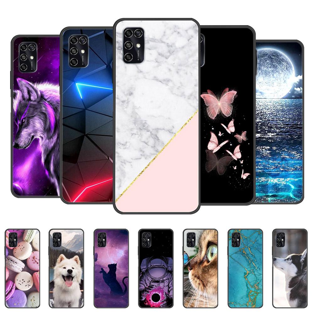 Pro ZTE Blade V2020 Chytré pouzdro Černý nárazník Silikonové TPU Měkký kryt telefonu Pro ZTE Blade V2020 Smart 8010 Pouzdro Roztomilé Mramorové Funda