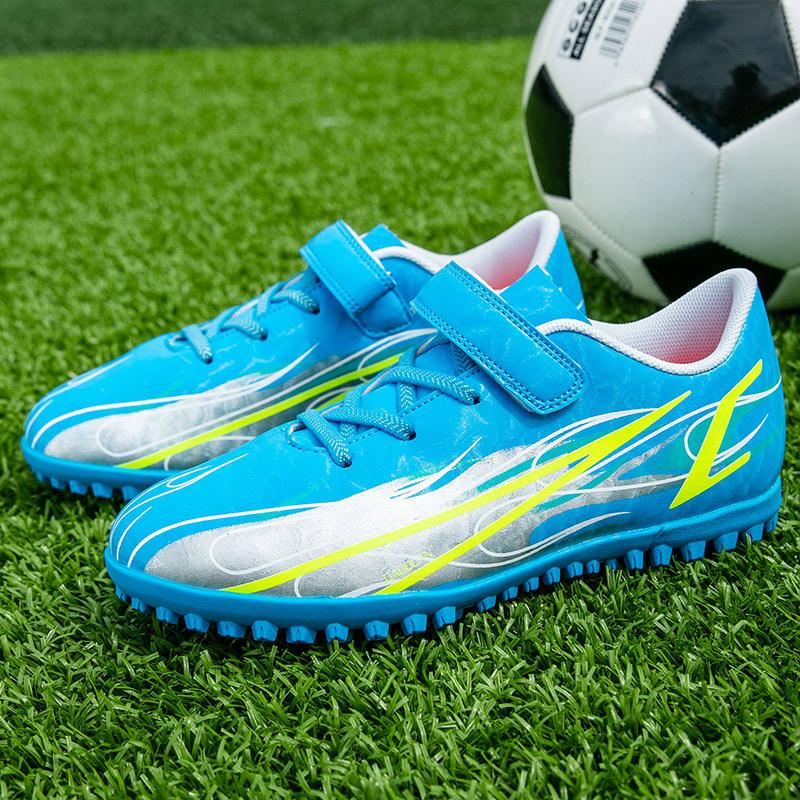 Children's Professional Velcro Spike Broken Ding Football Shoes Boys' Students Breathable Training Non-slip Competition Shoes