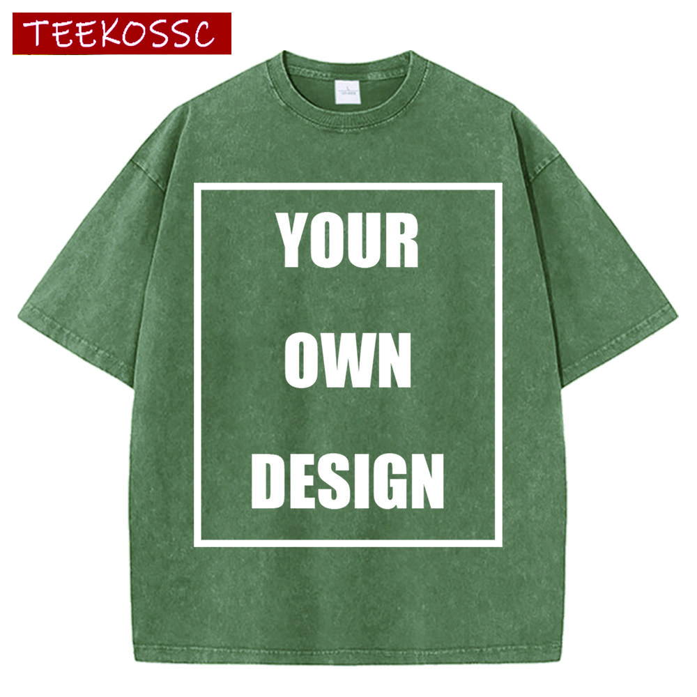 

Custom Graphic Logo Snow Wash TShirts Vintage Loose Clothing Fashion Allmatch ONeck Short Sleeve Unisex Summer cotton tee 2XL