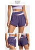 Women's Color-Block High-Waisted Quick-Dry Yoga and Running Shorts - Nude Feel, Anti-Exposure Design for Summer