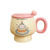 Mug with Lid Spoon Cute Ins Style Cup High Looking Ceramic Water Cup for Girls Birthday Gift Souvenir