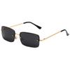 Pentagram frameless sunglasses European and American square trimmed fashion men's and women's metal sunscreen