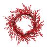 Christmas Wreath Realistic Decorative Decorated with Red Berries Artificial Wreath for Window House Festival Holiday Party