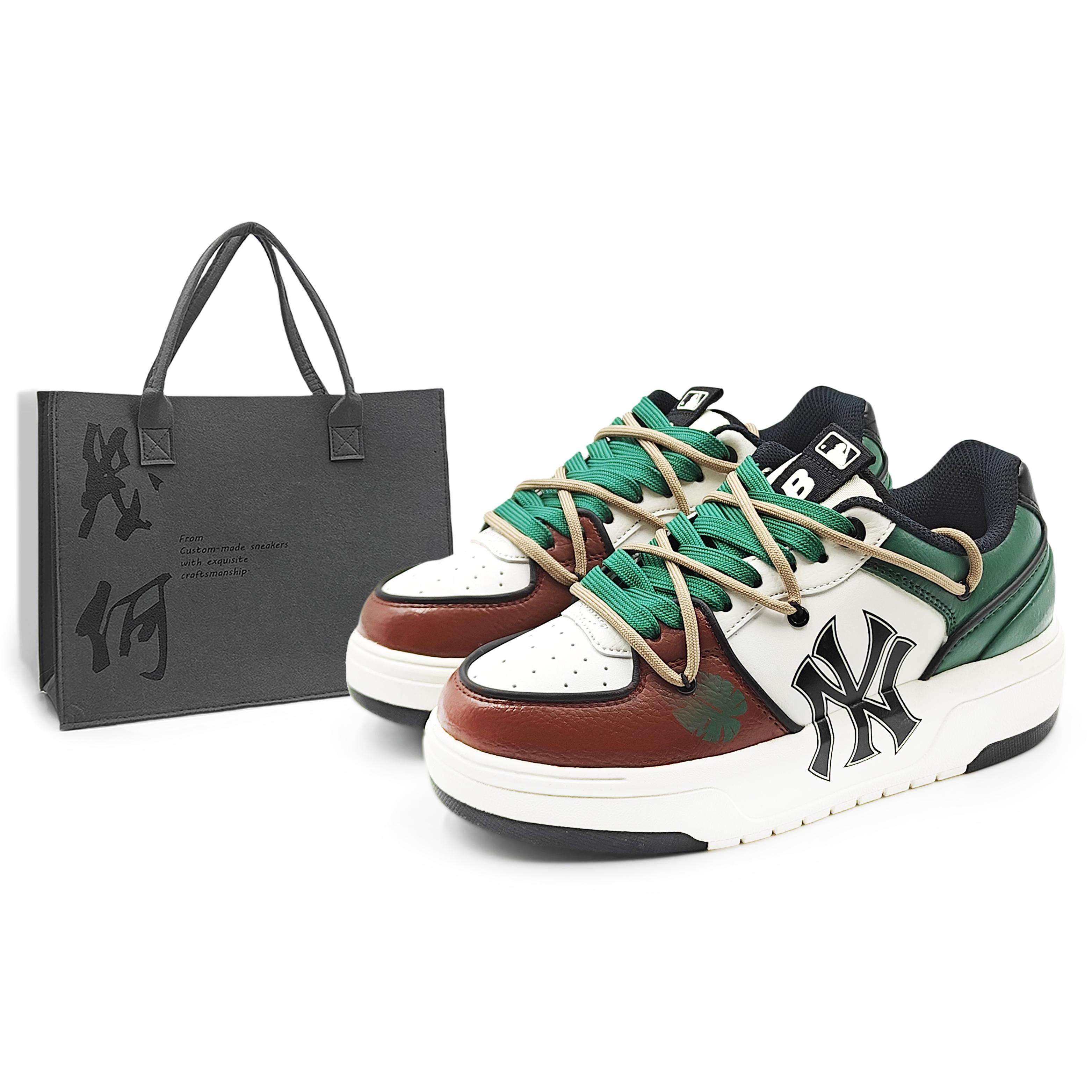 

MLB Chunky Liner Abrasion Resistant Low top Skateboard Shoes Unisex Red Green 3ASXCA12N-50WHS(Team1284-2S) 41