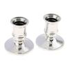 Decoration Candle Holder Centerpiece Tea Light 4pcs Taper Standard Candlestick Silver Table Top Home Practical