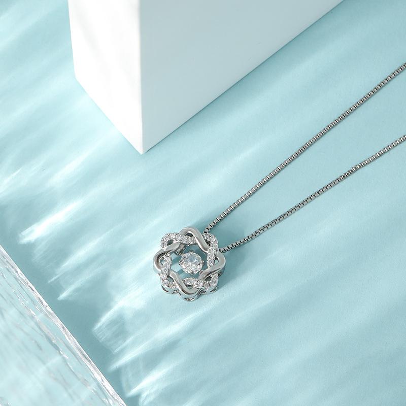 Six Star Heart Charm Necklace with Advanced Irregular Design and A Beating Heart Eight Star Spirit Necklace