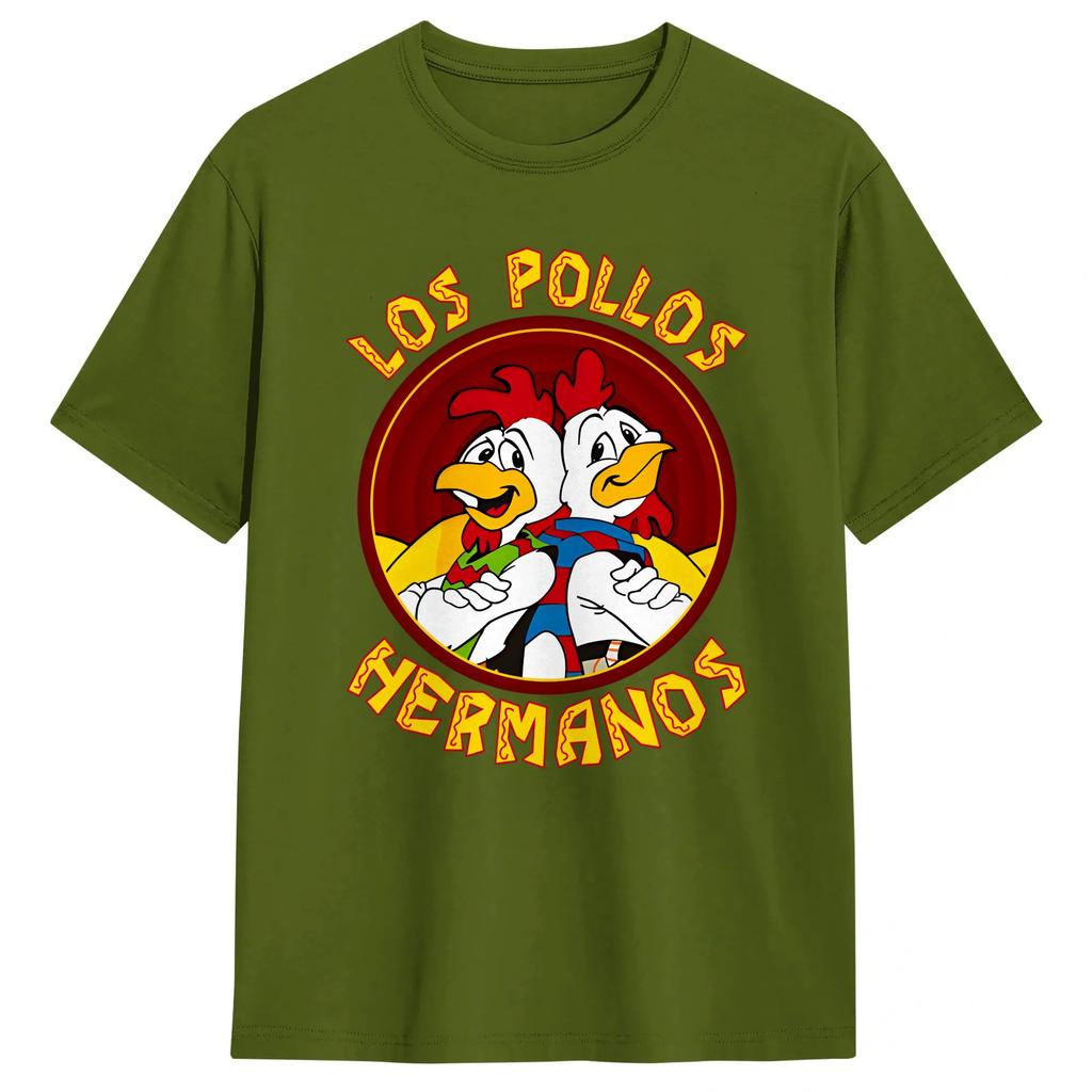 Los Pollos HerUnisexos Unisex T Shirts Hipster Tees Short Sleeve Crewneck TShirt Cotton Gift Idea Tops