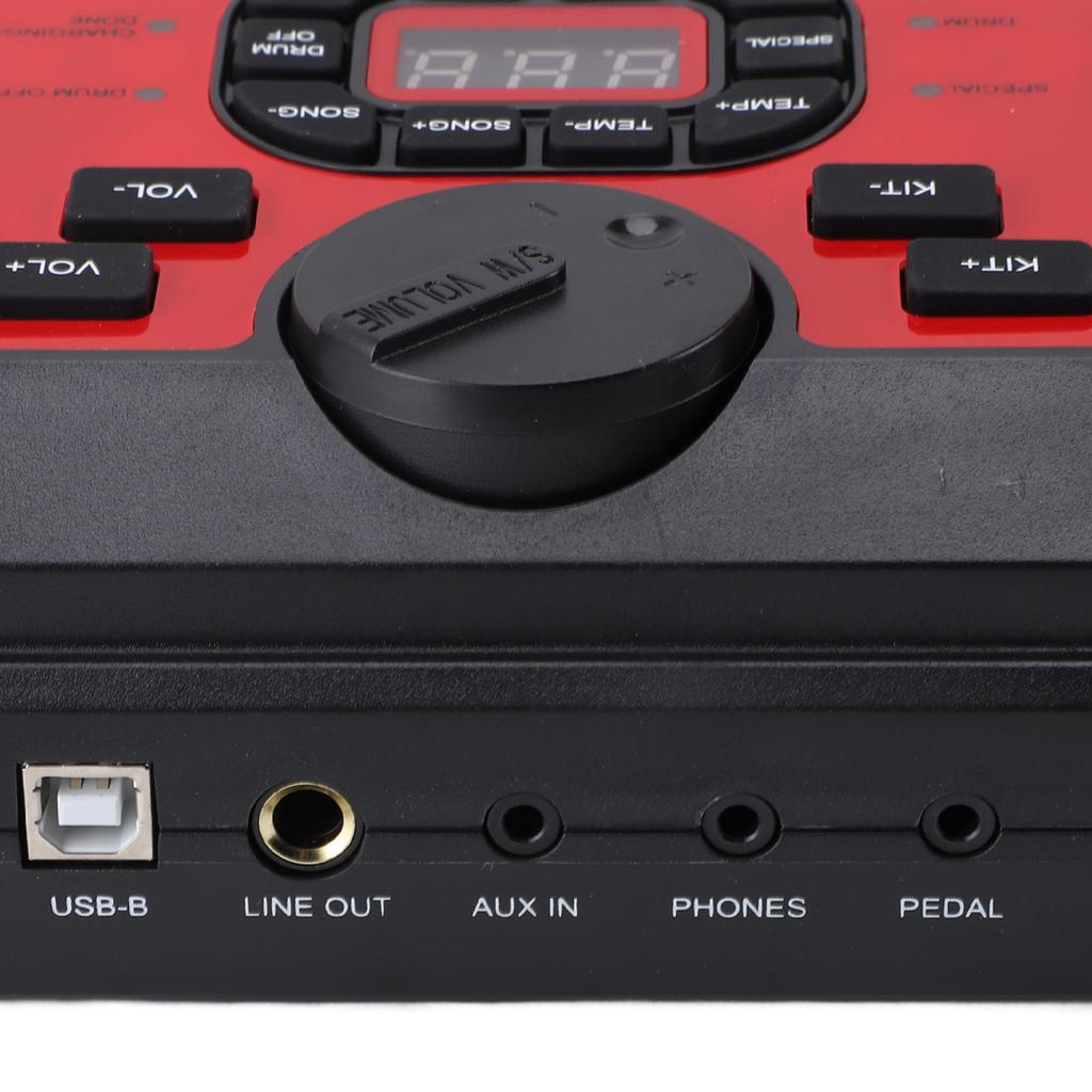 Electronic Drum Set 7 Pads Multi Sounds Rhythms USB Rechargeable Tabletop Drum Practice Pad with Sound Cable Foot Pedal