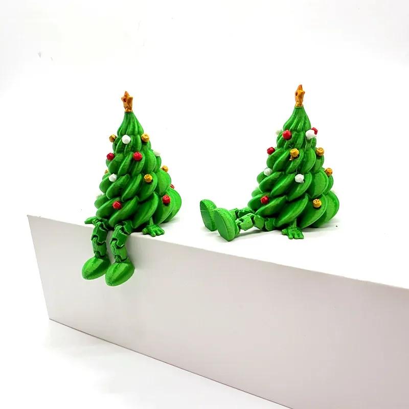 3D Printed Multi-joint Movable Christmas Tree Figures Durable for Living Fireplace Navidad Christmas Home Decoration Accessories