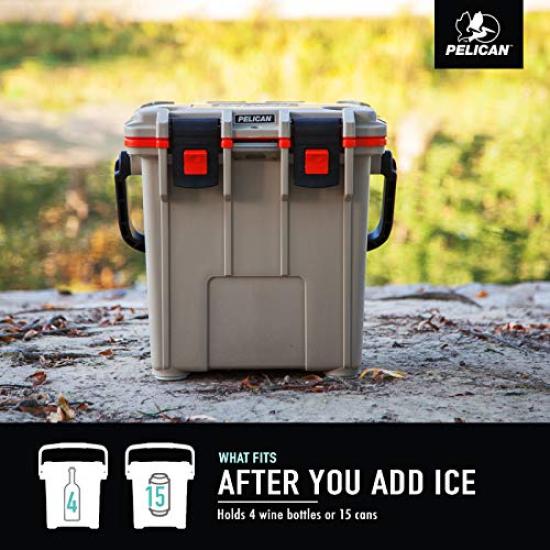 Pelican 20QT Elite Cooler Dark Gray X Green 20Q-1-DKGRYEGRN