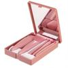 Complete Travel Miniature Makeup Brushes Kit: Professional 5pcs Multipurpose Set with Cosmetic Mirror - Your Portable Beauty Essentials