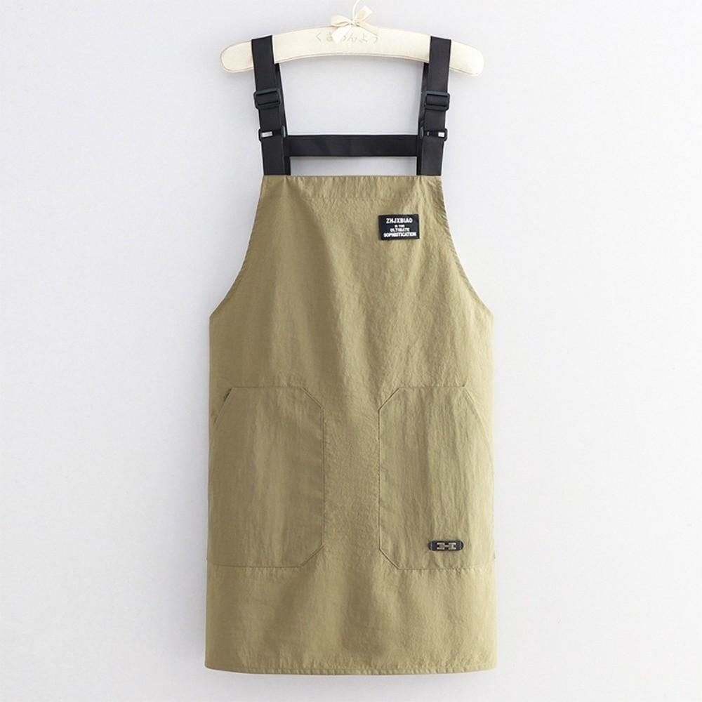 Polyester Cleaning Apron 2 Pockets Work Clothes New Cafe Shop Overalls Kitchen Supplies