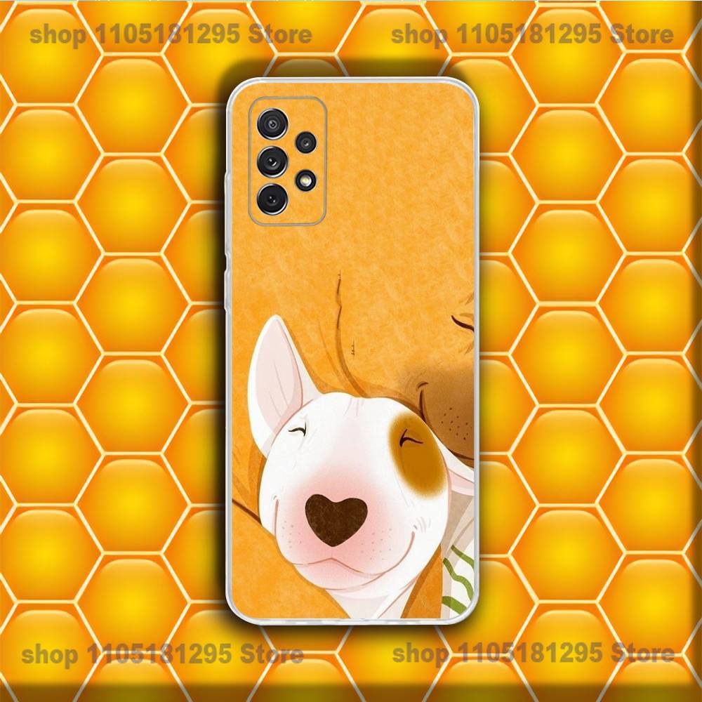 Cool Cute Bull Terrier Dog  Phone Case Silicone For Samsung S30,23,21,22,20 FE lite,S10,9,PIus Note20ultra Soft Transparent
