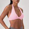 Sports Yoga Bra For Women Underwear Sportswear Halter Neck With Stylish Back Sexy Gym Bra With Cups Running Fitness Backless Tops