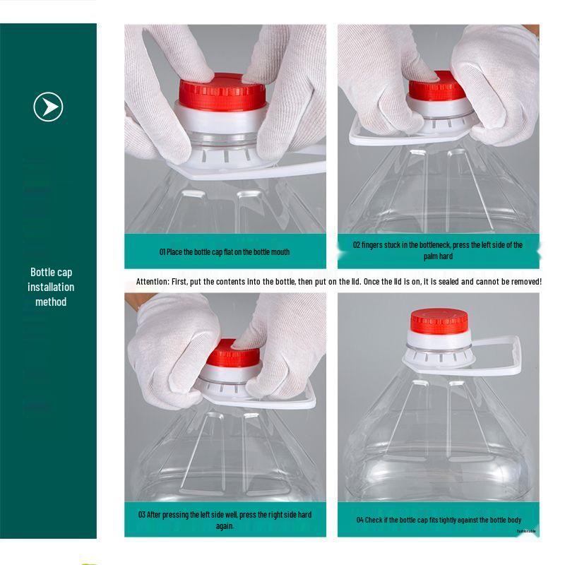 Ensemble de barils/bouteilles/pots en plastique alimentaire transparent pour huile et vin
