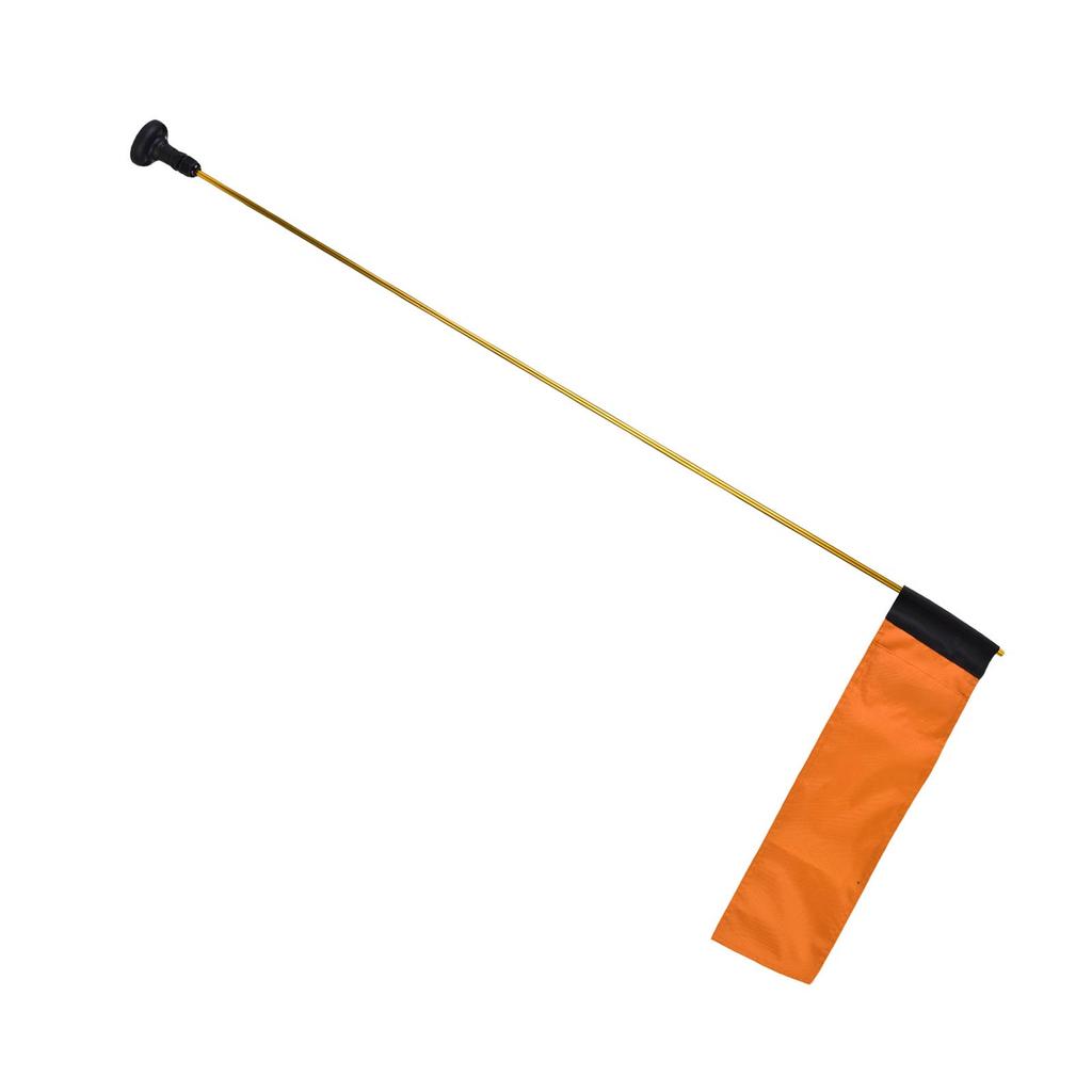 Large Kayak Safety Flag with Pole, Storage Bag, Screws and Track Mount Base High Visibility 20x5.6 Inch Orange