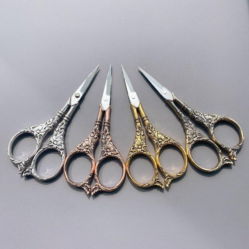 1 sztuk europejskie szycie nożyczki w stylu vintage hafty w stylu Vintage Retro krawieckie nożyczki nożyczki narzędzie do tkanin robótki krawieckie nożyce