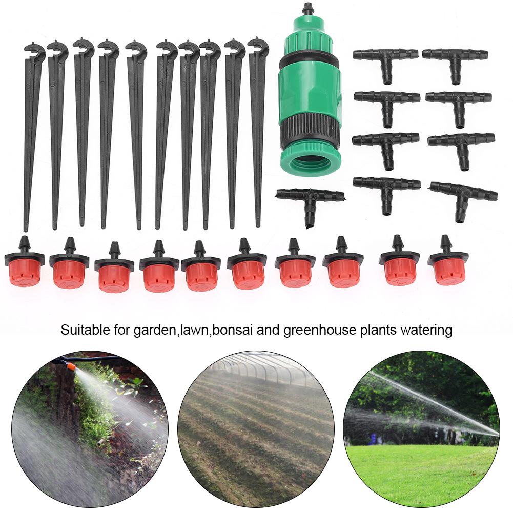 Garden Lawn Greenhouse Micro Irrigation System Kit Plants Watering Hose Nozzle Sprinkler
