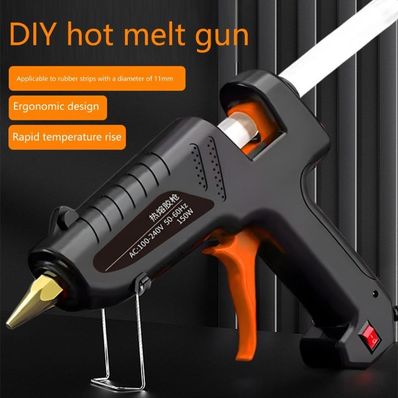Temperature Resistant Copper Nozzle Mini Rechargeable Glues Guns Kit Suitable For Quick Home Repair 11mm Stick Capacity