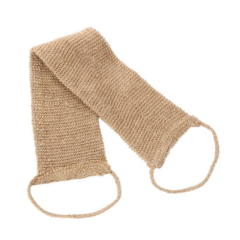 Ramie Jute Bath Towel Shower Towel Back Body Exfoliating Belt Shower Scrubber For Body Cleaning Bathroom Shower Strap