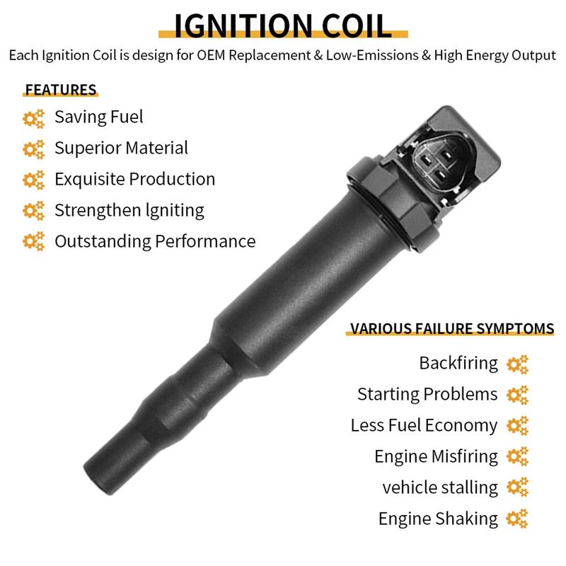 12138616153 12137594596 0221504470 Ignition Coil For BMW E60 E61 F10 F18 F11 E39 F07 520I 523I 525I X3 X5 Z4