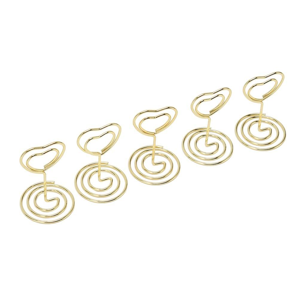 25PCS Sturdy Metal Table Number Stands Heart Shaped Name Card Clips  Valentine's Day Decor