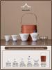 Luxury Ice Jade Porcelain Travel Tea Set - Portable Gongfu Quick-Brew Cup for Car & Outdoor Use