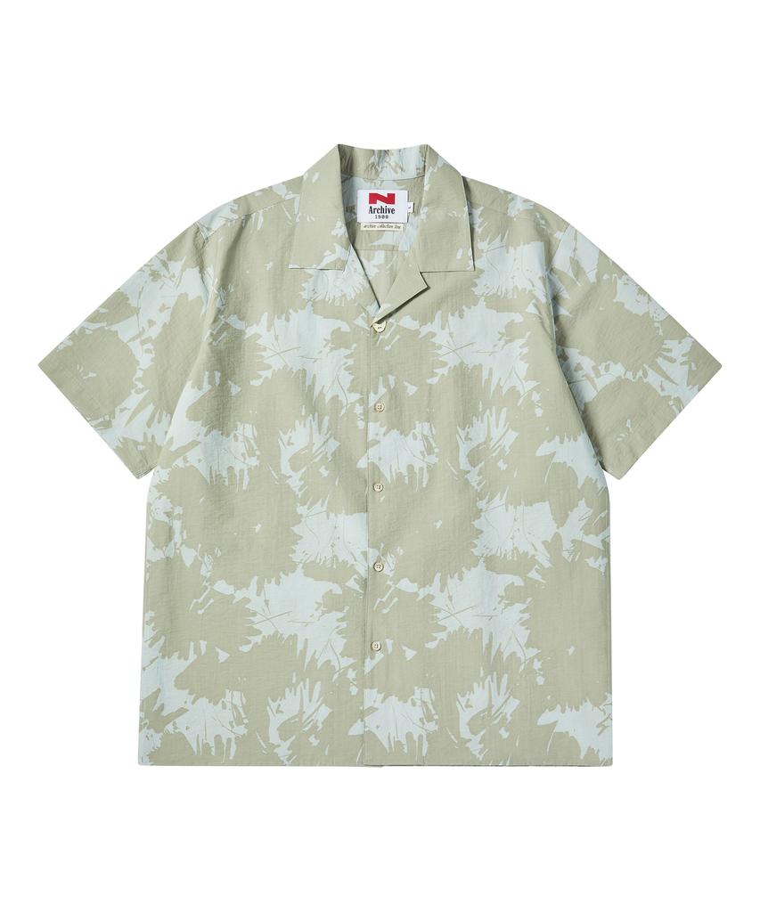BEYOND CLOSET [Collection Line] Lux Fabric Multi Pattern Short Sleeve Shirt Multi