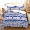 Marine Anchor Pattern Duvet Cover Set Fashion Bedding Set Ultra Soft Quilt Cover and Pillowcases for Kids Teens Boys Bedroom