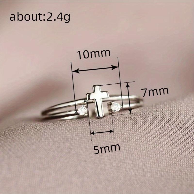 1pc Design Ring Set with Synthetic Zircon, Simple and Fashionable Single Ring