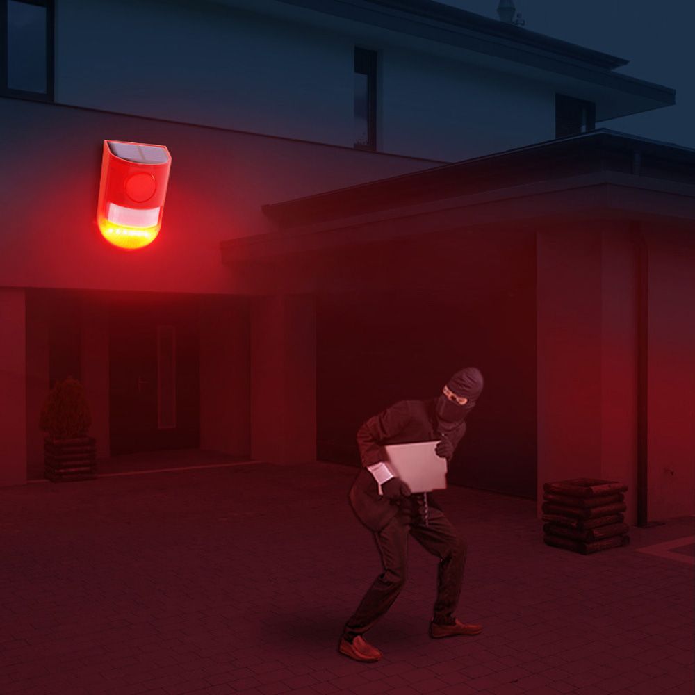 Orchard Strobe Siren Light Sound Alert Motion Sensor Alarm System Warning Lamp Security Protection