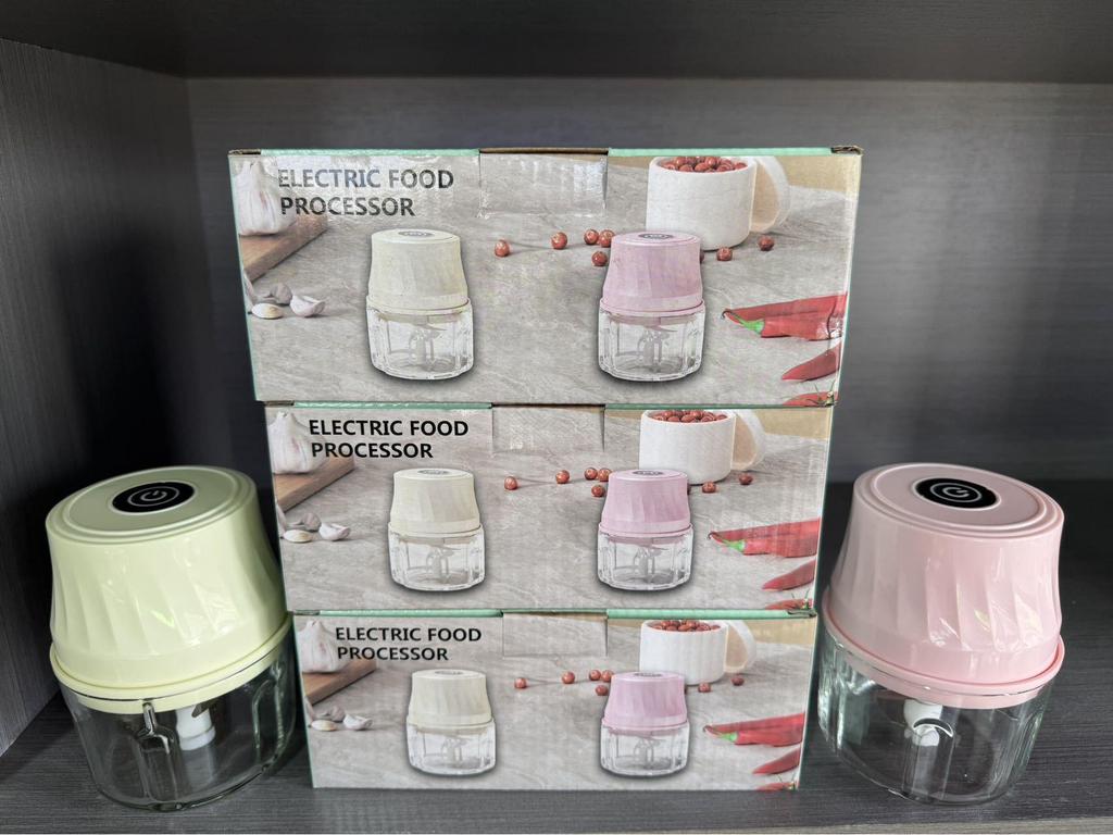 Compact Wireless Electric Garlic & Meat Grinder – Mini Food Processor for Home/Dorm Use